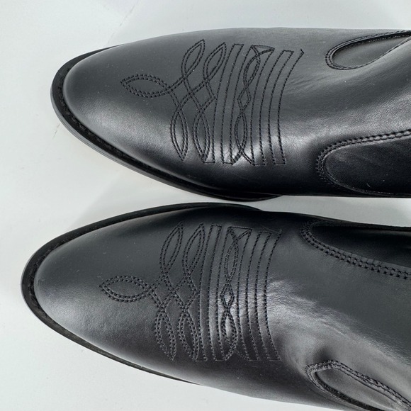 Masterson Boot Co Black Leather Western Ankle Boots Side Zip Men's 8.5D - Picture 7 of 10